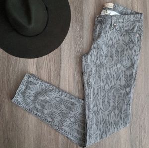 Roxy Grey Printed Skinny Jeans Size 3/26